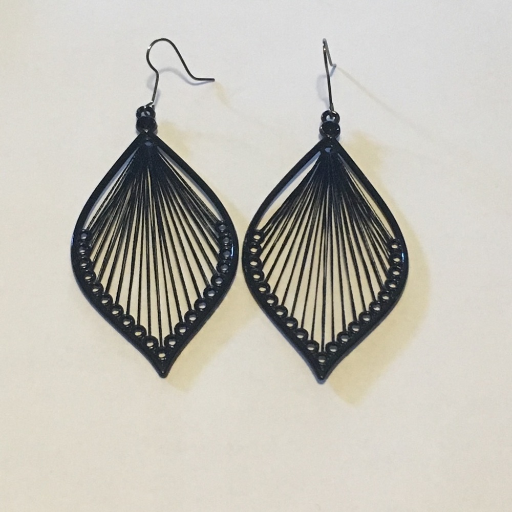 Alloy Leaf Dangle Earrings